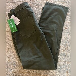 Lands' End Women's Boot Cut Jeans in Dark Green